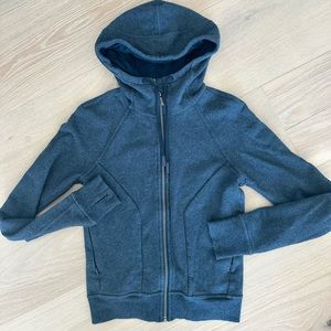 Lululemon full zip scuba hoodie (heathered navy)